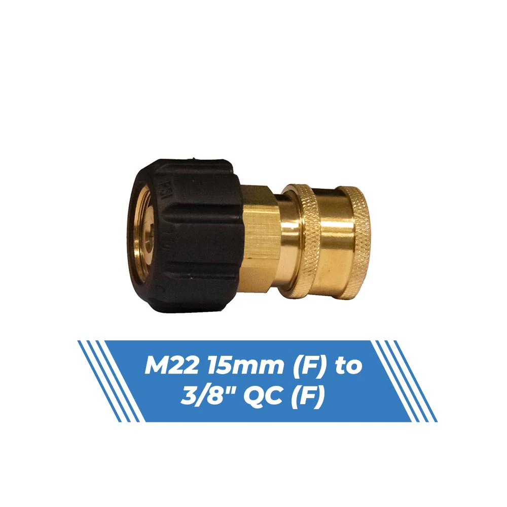 Aquatouch Pressure Washer Adaptors | M22 (F) to 3/8" QC (F) - Image 3