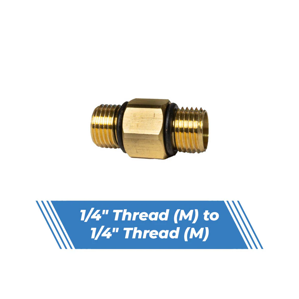Aquatouch Pressure Washer Adaptors | 1/4" Thread (M) to 1/4" Thread (M)
