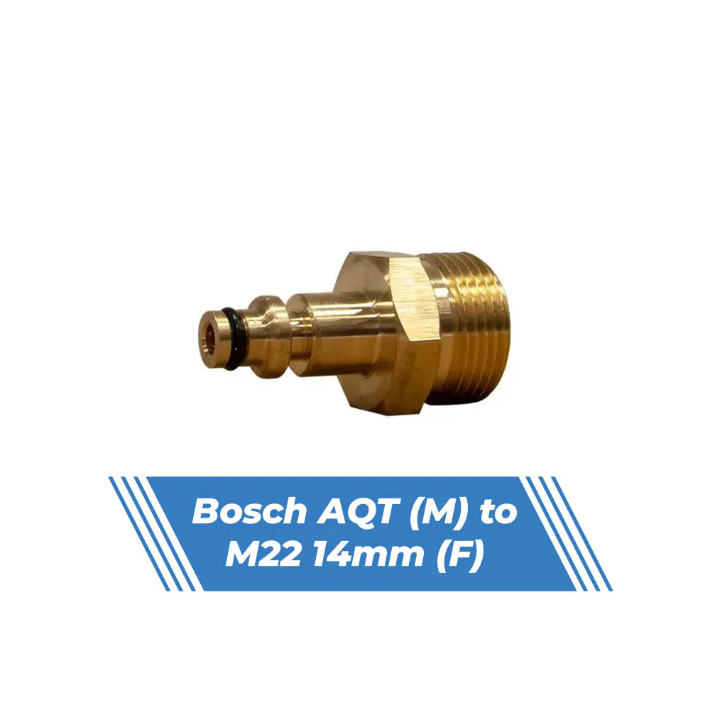 Aquatouch Pressure Washer Adaptors | Bosch AQT (M) to M22 14mm (F)