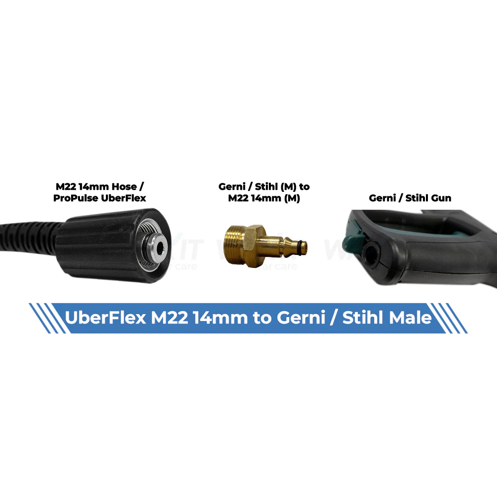 Aquatouch Pressure Washer Adaptors | Gerni / Stihl (M) to M22 14mm (M) - Image 3