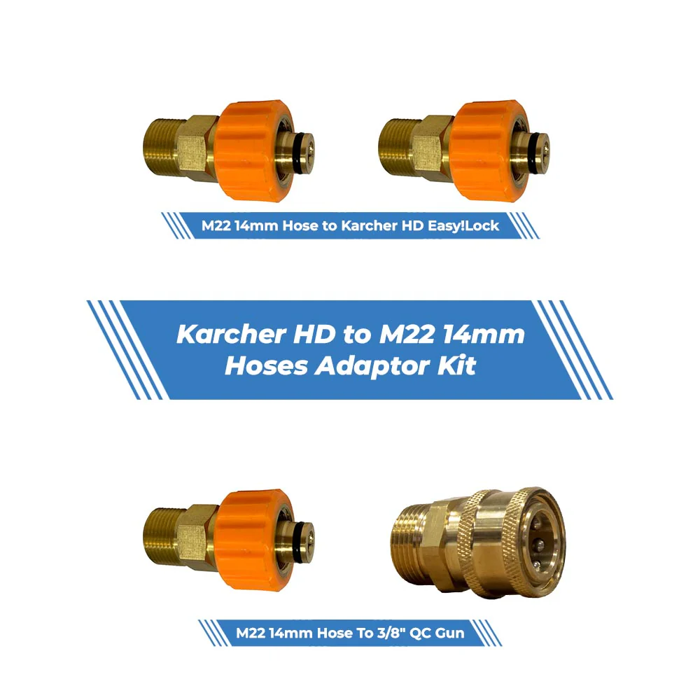 Waxit Pressure Washer Hose Fitting Kit | Karcher HD Easy Lock